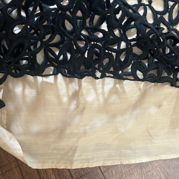 NWT neiman marcus Lela rose guipure tank top blouse Sz small - Picture 4 of 8